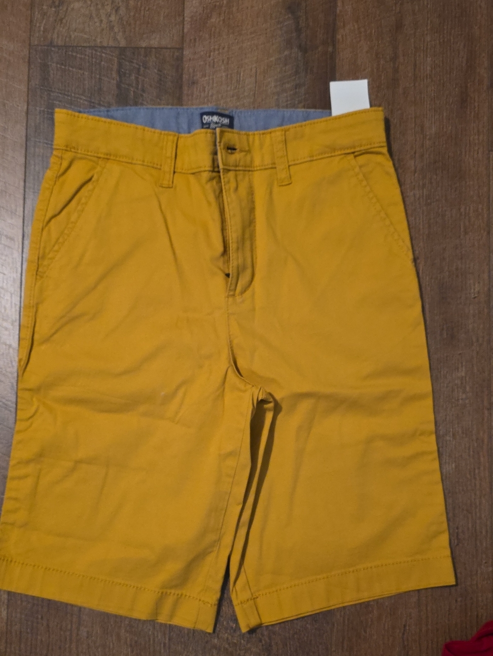 OshKosh B'gosh Boys' Mustard Yellow Shorts with Chambray Waistband